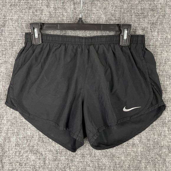 Nike Short Womens M Black Running Tempo Run Trail Track Lined Dri Fit 3" Inseam‎ - Picture 1 of 10